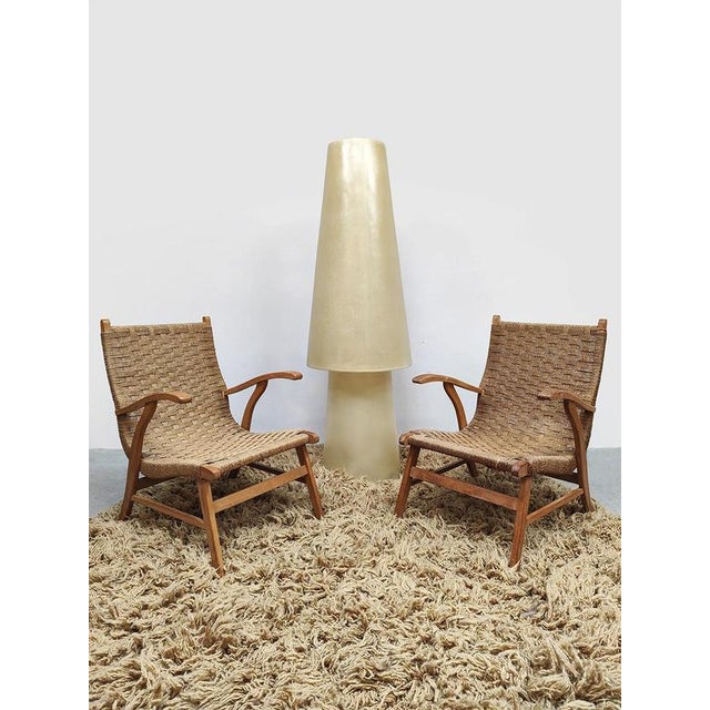 1960s Vintage Dutch Rope Chairs from Vroom & Dreesman, 1960s, Set of 2 For Sale - Image 5 of 9