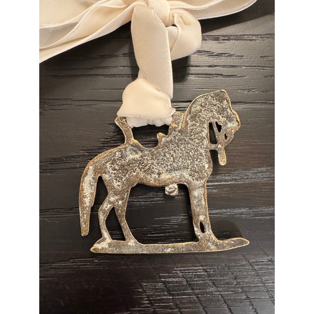 English Vintage English Horse Brass Ornament For Sale - Image 3 of 3
