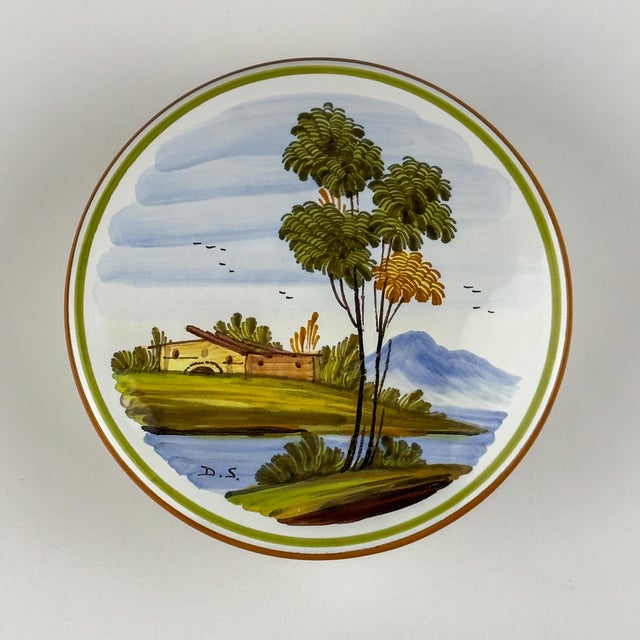 Vintage Hand Painted Round Trinket Box by Manufacture Di Stefano, Italy, 1990s For Sale - Image 9 of 16