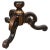 Ebonized Gilt Chinoiserie Round Side Accent Pedestal Table For Sale - Image 9 of 12
