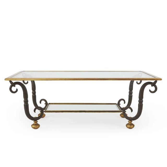 20th Century Rectangular Crystal and Iron Coffee Table from Banci Firenze, 1980s For Sale - Image 9 of 9