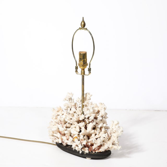 This Mid-Century Modernist table lamp, crafted in the Philippines during the 20th century, skillfully combines organic...