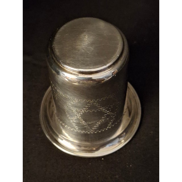 Vintage Sterling Silver Kiddush Beaker Cup Star of David Monogrammed For Sale - Image 9 of 18
