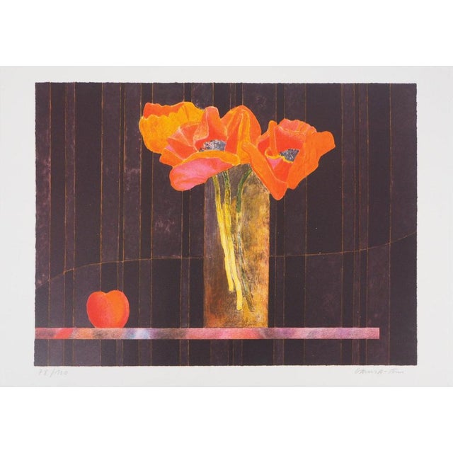 Modern Pierre Garcia-Fons, Vase of Poppies, Lithograph For Sale - Image 3 of 8