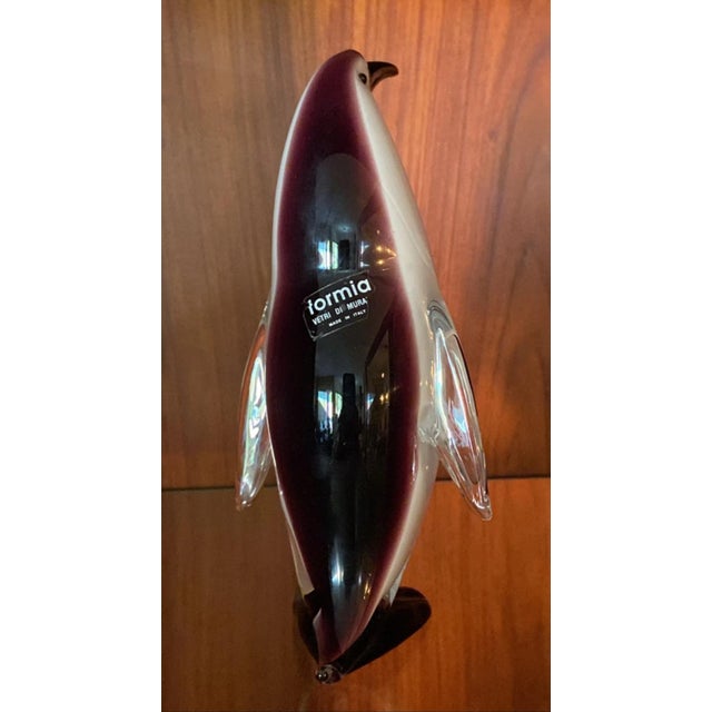 Mid-Century Modern Italian Murano Glass Penguin Sculpture For Sale - Image 3 of 5