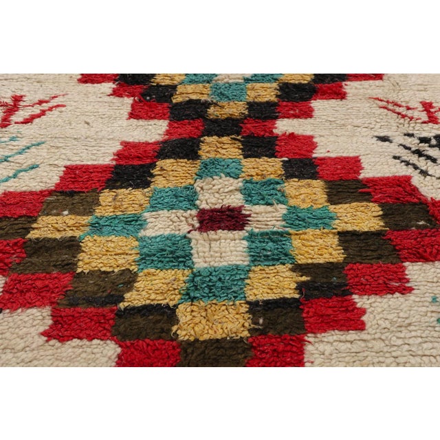 Mid 20th Century Colorful Vintage Moroccan Azilal Rug - 05'04 X 09'00 For Sale - Image 5 of 9