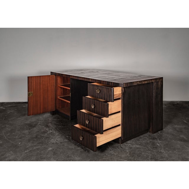 Brown Art Deco Desk in Mahogany by Bruno Paul for Veb Deutsche Werkstätten Hellerau, 1930s For Sale - Image 8 of 18