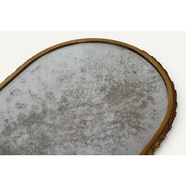 Baguès Coffee Table in Gilt Bronze and Aged Mirror, 1950s For Sale - Image 9 of 18