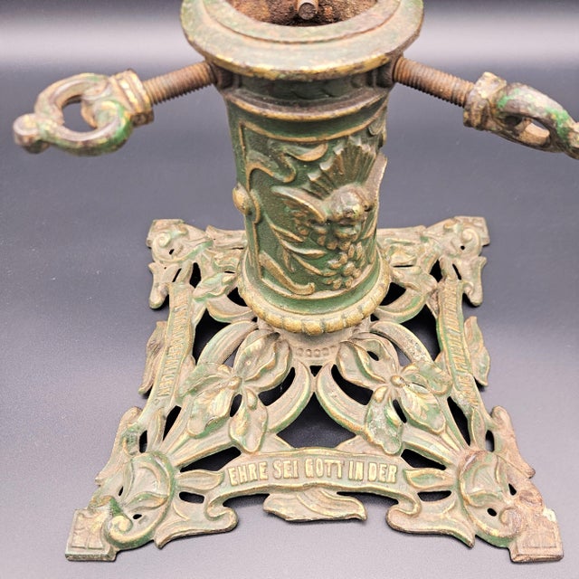 Art Nouveau Christmas Tree Stand in Cast Iron, 1890s For Sale - Image 9 of 12