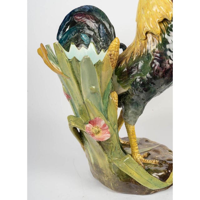 Ceramic Rooster Sculpture from Delphin Massier, 1900s For Sale - Image 4 of 8