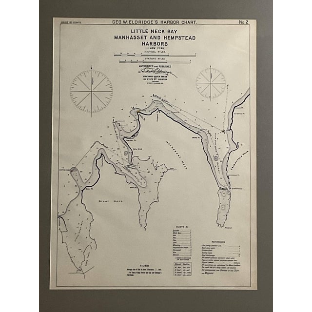 Paper Mariners charts of Massachusett Long Island by George Eldridge 1901 For Sale - Image 7 of 12