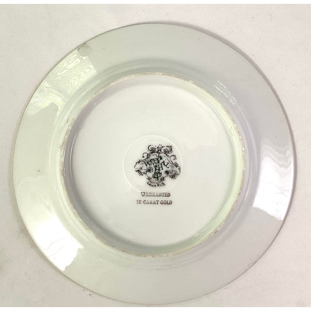 Royal Bayreuth-Bavaria-Antique Porcelain Bread Plates – With 18 Karat Gold Rim Detailing-(1885-1902)-Set of 11 For Sale - Image 4 of 5
