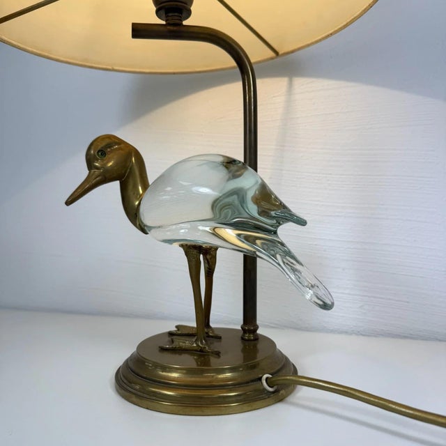 Florence Lamp in Brass with Glass Duck, Italy, 1960s For Sale - Image 4 of 16