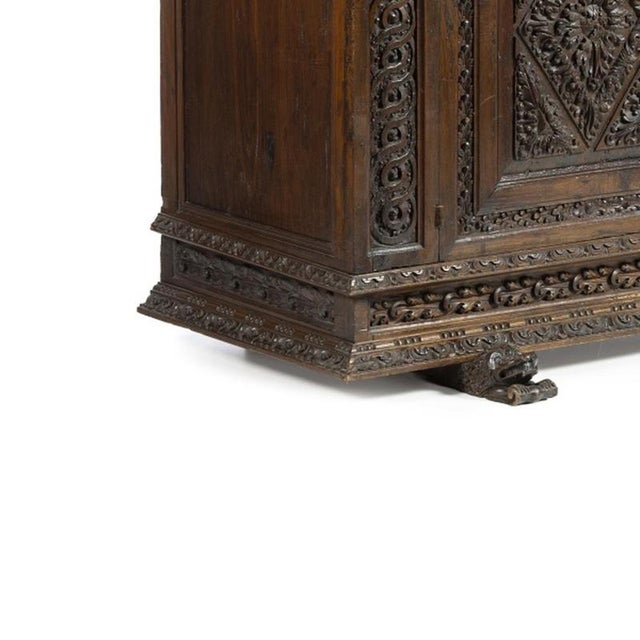Antique Portuguese Credenza in Chestnut, 1700s For Sale - Image 3 of 6