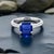 Metal Natural Sapphire Diamond Ring 6.5 14k W Gold 1.99 TCW Certified, Size 6.5 For Sale - Image 7 of 15