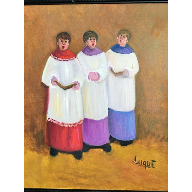 Choirboys singing in altar, Luque, Spain. He was born in 1919. The author belongs to the Spanish expressionism. His most...