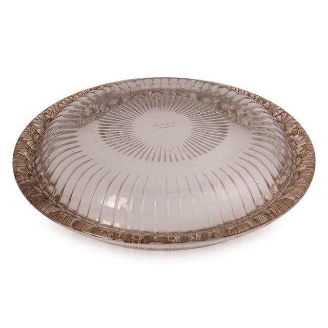 1950s Vintage French Marguerites Glass Bowl by Lalique, 1950s For Sale - Image 5 of 13