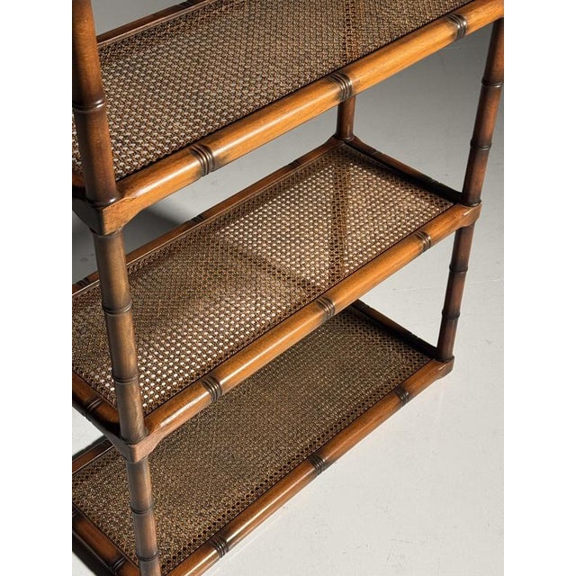 Faux Bamboo Bookcase, 1980s For Sale - Image 3 of 18