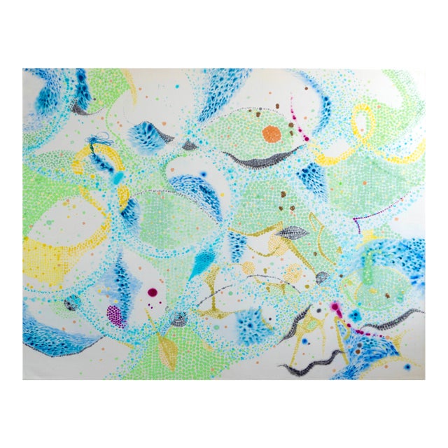 Contemporary Abstract Acrylic on Canvas "Aliki 6: Meltemi Sea Swells" by Jessica Snow For Sale