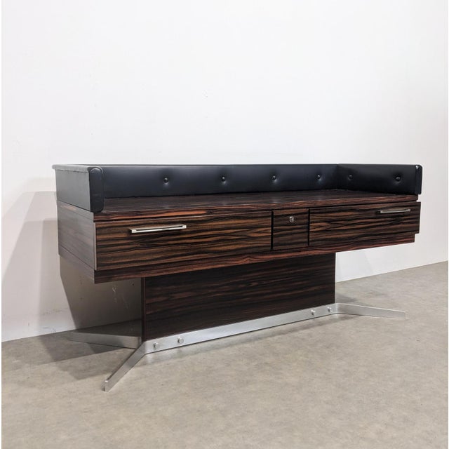 1970s space-age lowboard 1970s space-age tv stand, lowboard or chest of drawers. two drawers. Chrome base. w 120 / h 70 /...