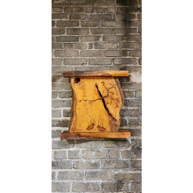 George Nakashima Live Edge Spalted Maple Inlaid Wall Art For Sale - Image 4 of 5