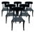 1980s Vintage Klismos Dining Chairs - Set of 6 For Sale