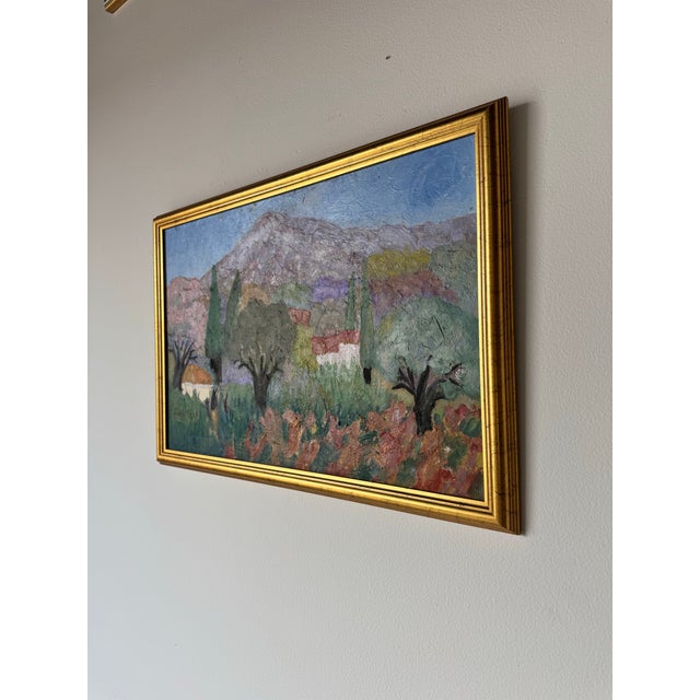 Vintage Countryside Impressionist Landscape Oil Painting by Jobee Paul For Sale - Image 4 of 12