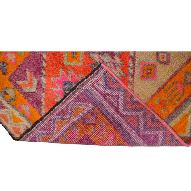 Turkish Runner Rug . Hand-Knotted Tribal Oushak Halway 2′6″ × 14′ For Sale - Image 11 of 12