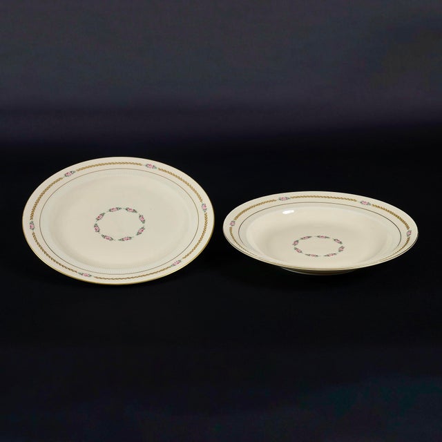 Vintage Signed Scherzer Set Porcelain Tableware A beautiful and rare "Art de la Table" porcelain dinnerware set from the...