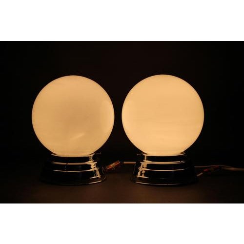 Art Deco Ceiling Lights, Czechoslovakia, 1940s, Set of 2 For Sale - Image 9 of 11