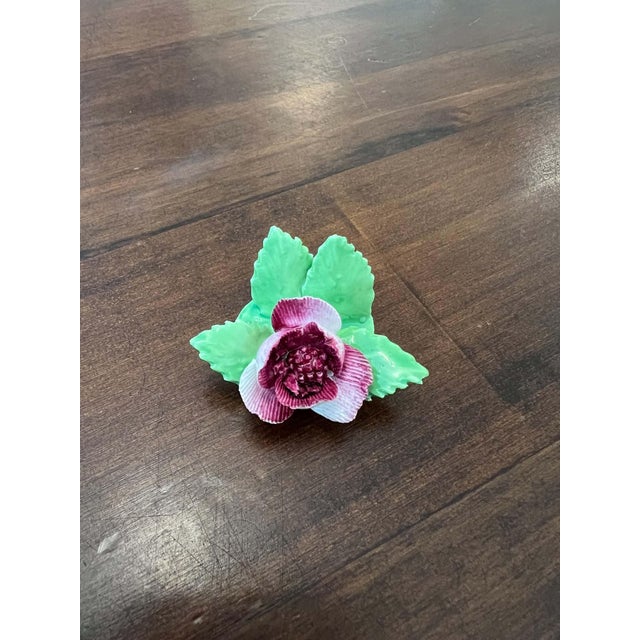 1960s–70s Royal Adderley Bone China Floral Place Card Holders – Set of 8 For Sale - Image 11 of 14