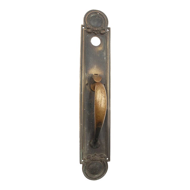 Mid 20th Century Art Deco Bronze Penn Entry Door Pull For Sale