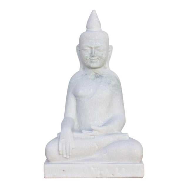White Marble Bhumisparsha Buddha For Sale