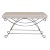 Panoplie Iron Loop Bench, Linen Check For Sale