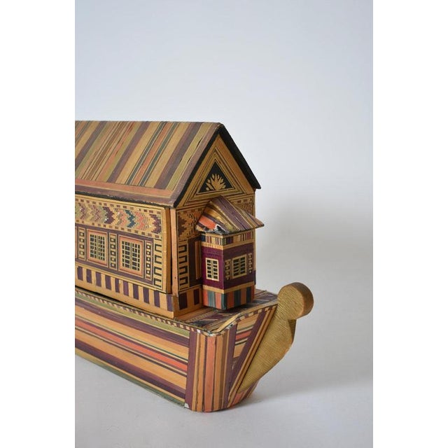 Vintage Straw Marquetry Box, 1970s For Sale - Image 4 of 6