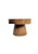 Reclaimed Solid Teak Wood Round Side Table, Modern Organic For Sale - Image 4 of 6