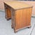 Mid-Century Modern 1960s Solid Mahogany Pedestal Desk With Tan Leather Top For Sale - Image 3 of 11