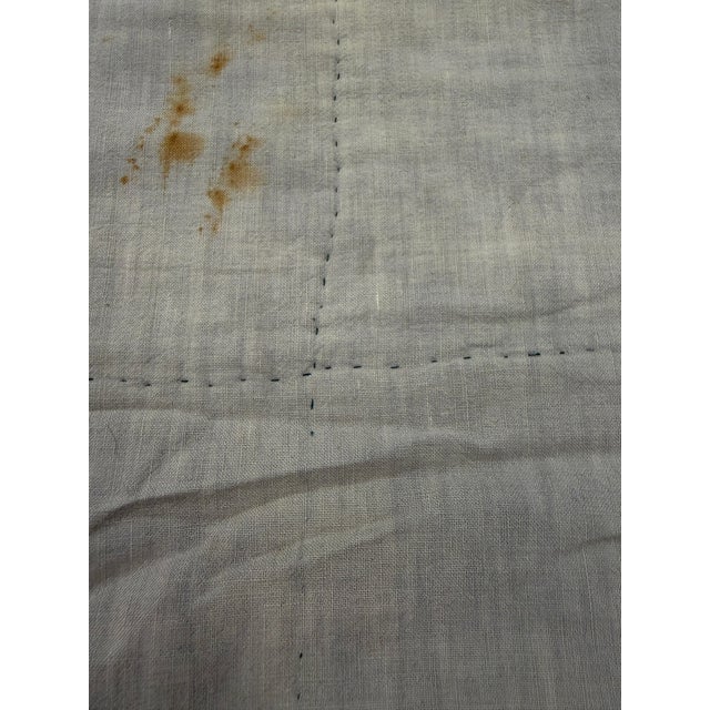 1920s Antique Quilt American Usa Allover Checkerboard Geometric Square Handmade Blanket For Sale - Image 9 of 11