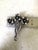 Mid-Century Modern Vintage Sterling Silver and Turquoise Triple Flower Stem Brooch For Sale - Image 3 of 4