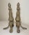 Pair Antique Ornate 19th Century Solid Cast Iron Claw Fireplace Andirons Set For Sale - Image 12 of 13