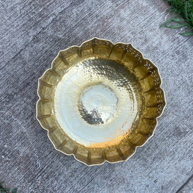 Extra Large Brass Urli Bowl For Sale - Image 4 of 8
