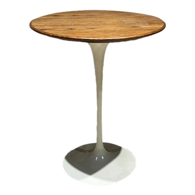 Mid-Century Modern Knoll Oak Tulip Side Table by Eero Saarinen For Sale