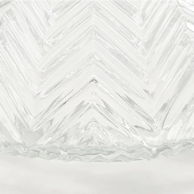 Mid-Century Modern Geometric Glass Flush Mount from Limburg, Germany, 1970s For Sale - Image 4 of 11