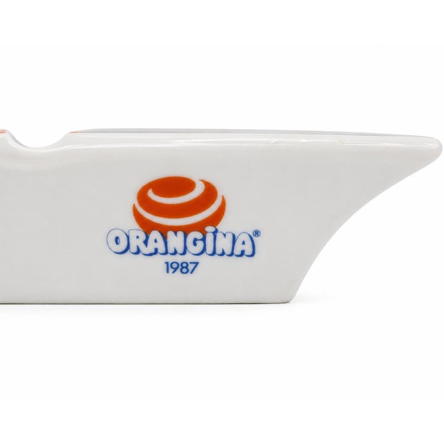 Vintage Orangina Nautical Sailboat Porcelain Ashtray Catchall Dish For Sale - Image 9 of 11