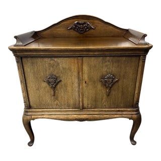 Antique Queen Anne Style European Buffet/Book Rest For Sale