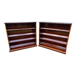 Mid 20th Century Pair Vintage Cherry Angled Shelves For Sale