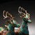 Late 20th Century Late 20th Century Pair of Cloisonne Enamel Gilt Deer Figurines, Decorative Tabletop Sculptures For Sale - Image 5 of 9