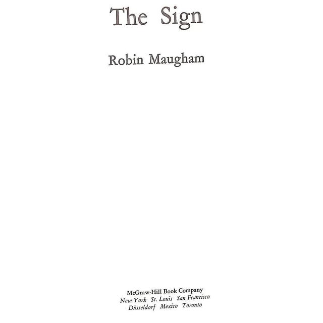 Traditional "The Sign" 1974 Maugham, Robin For Sale - Image 3 of 4