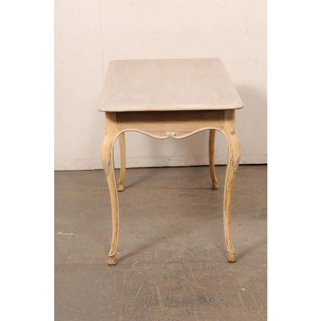 Mid 20th Century A Lovely French Desk With Sunflower Motif + Single Drawer For Sale In Atlanta - Image 6 of 12