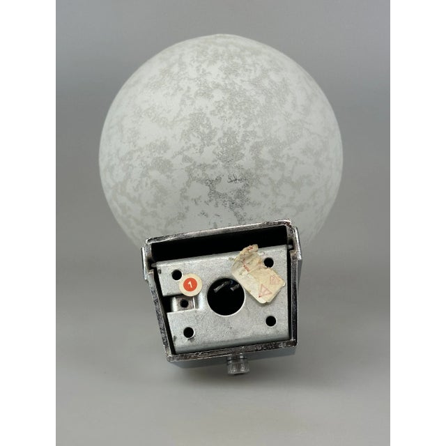 Space Age Chrome Metal and Glass Wall Lamp, 1970s For Sale - Image 6 of 15